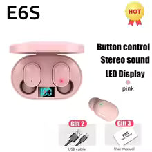 E6S Air Pro Fone auriculares Bluetooth