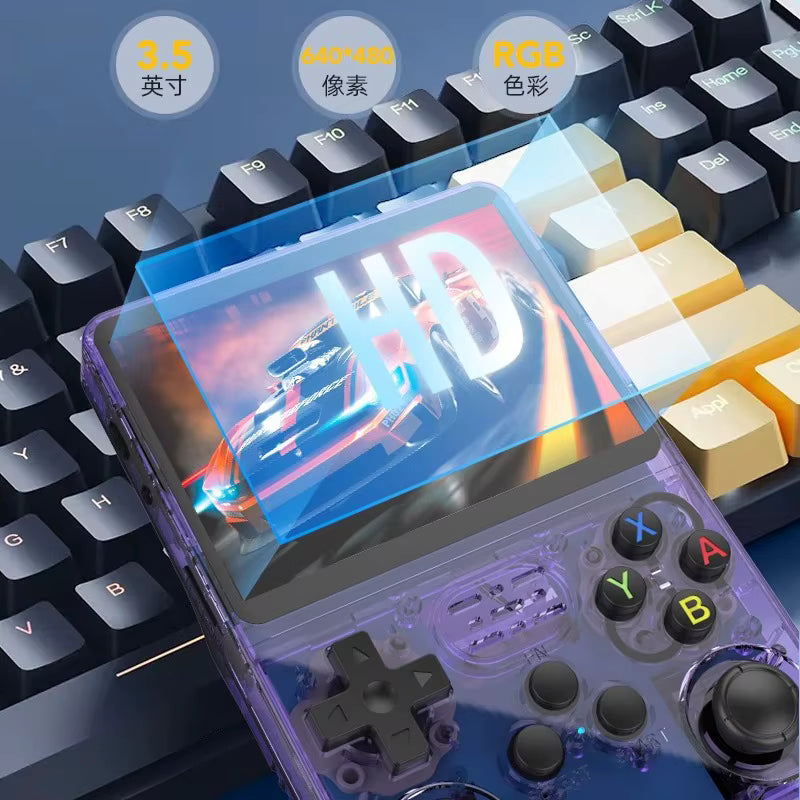 R36S nueva consola de juegos retro, sistema Linux de código abierto de 3,5 pulgadas, consola de juegos portátil con memoria grande de 128GB