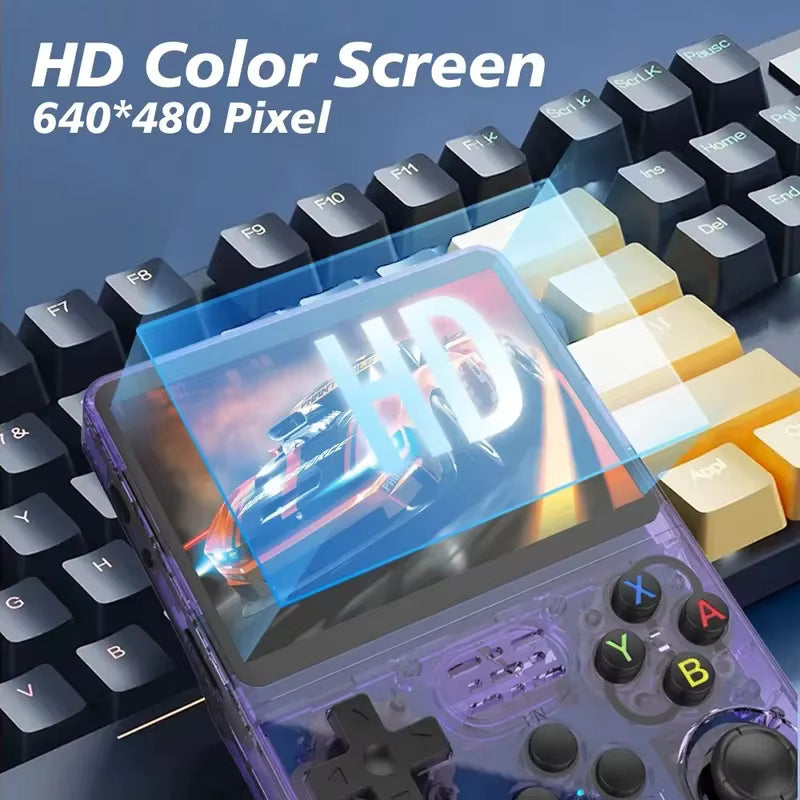 R36S nueva consola de juegos retro, sistema Linux de código abierto de 3,5 pulgadas, consola de juegos portátil con memoria grande de 128GB