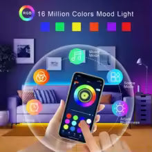 Tira LED RGB 10 Metros – Luces Decorativas para Habitación y TV