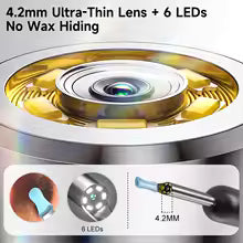 Cuchara de oreja portátil con cámara de 4,2 MM, cámara Visual de limpieza de oídos, limpieza de cera de los oídos, WIFI, cuchara de oreja inalámbrica para xiaomi, huawei y iPhone