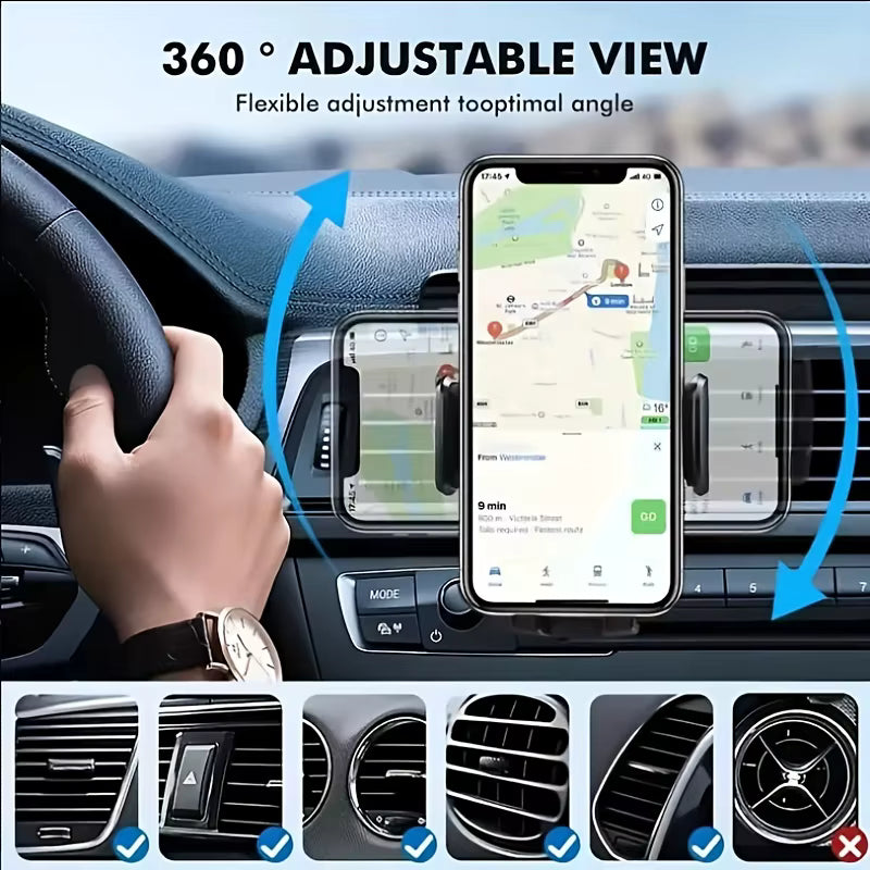 Soporte de teléfono móvil para coche, montaje de Clip de ventilación de aire, soporte para teléfono inteligente, GPS, dispositivos móviles de 4,7-6,7 pulgadas
